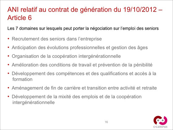 ANI Contrat de génération - article 6