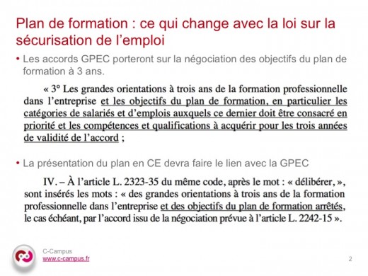 Petite loi sécurisation de l'emploi, 20 avril 2013, GPEC